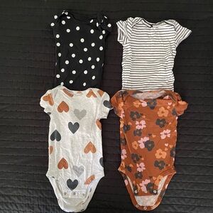 Carter's Baby Girls 4-Pc. Bodysuit Set – Fall Colors, Size 6M